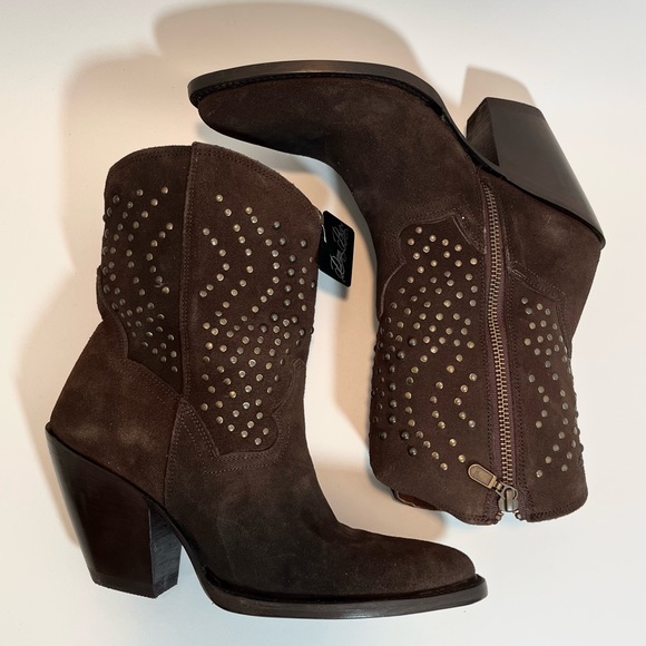 Dan Post Stud Boot NWT from Sundance Brown Size 8 - Picture 3 of 10